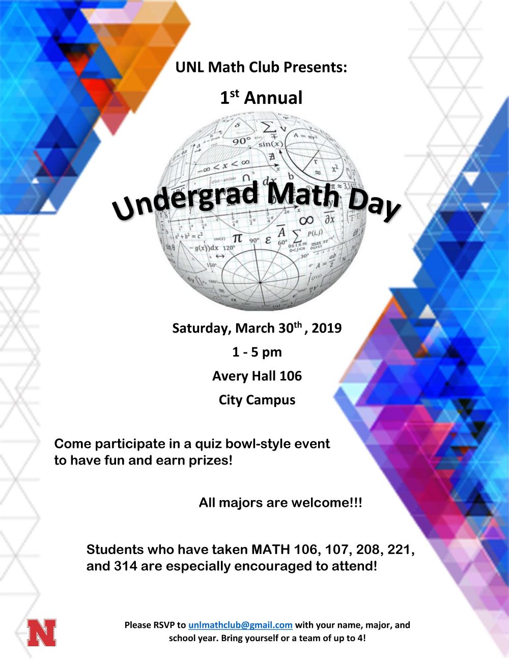 Challenge your math skills at Undergrad Math Day