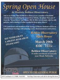 Behlen Observatory Open House