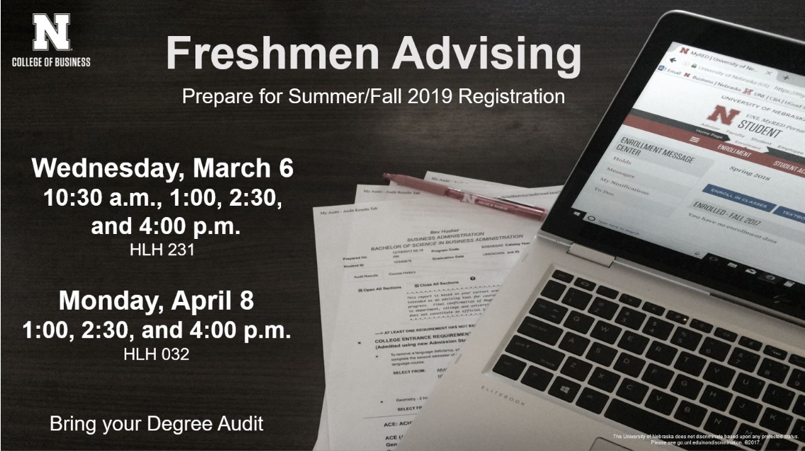 Freshmen advising April 8 