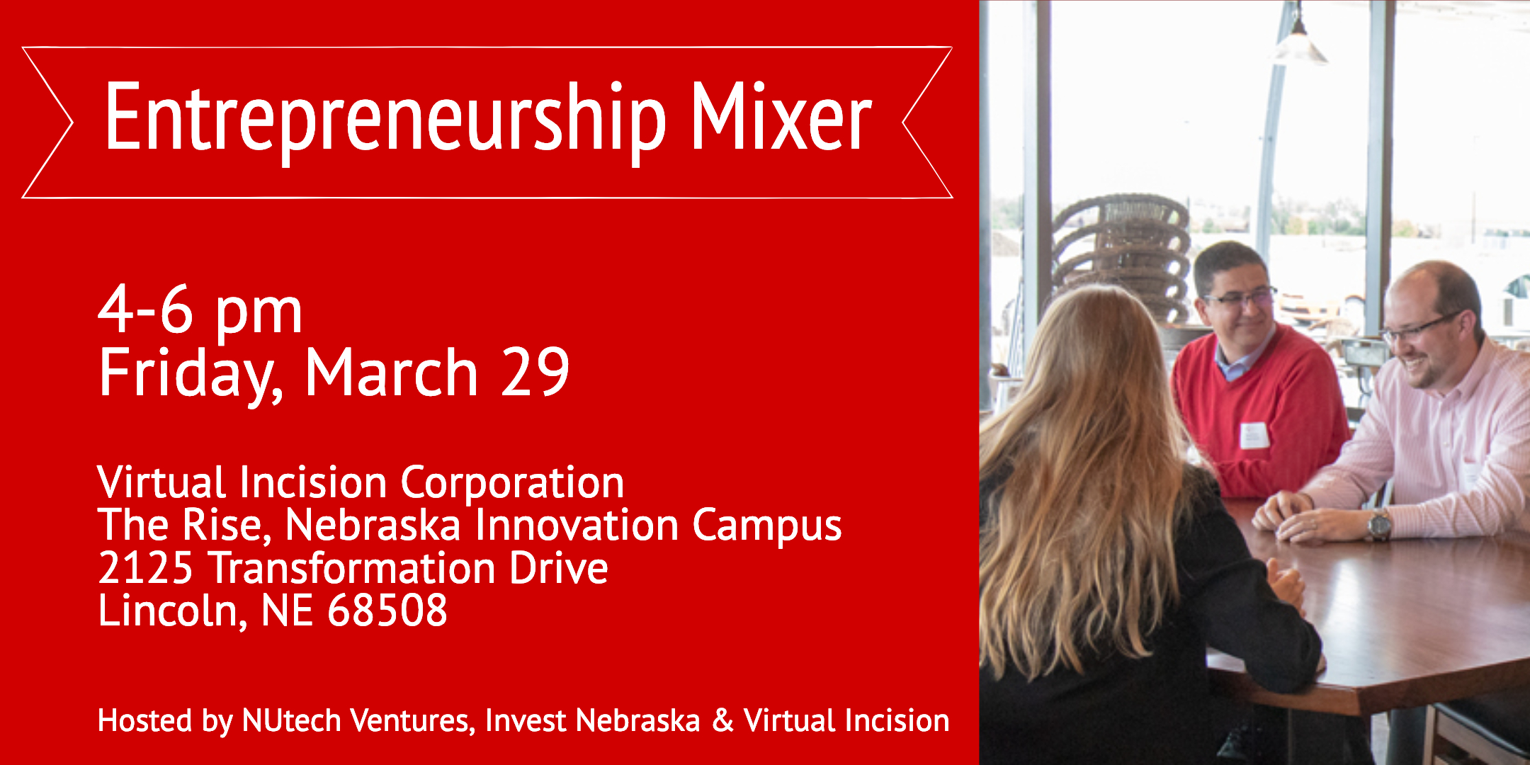 The mixer features networking with local entrepreneurs, tours of Virtual Incision and complementary refreshments.