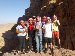 In addition to learning dynamic programming problem-solving strategies at Princess Sumaya University for Technology, the five Nebraska students also visited local world heritage sites and participated in cultural workshops. Courtesy photo from Tareq Daher