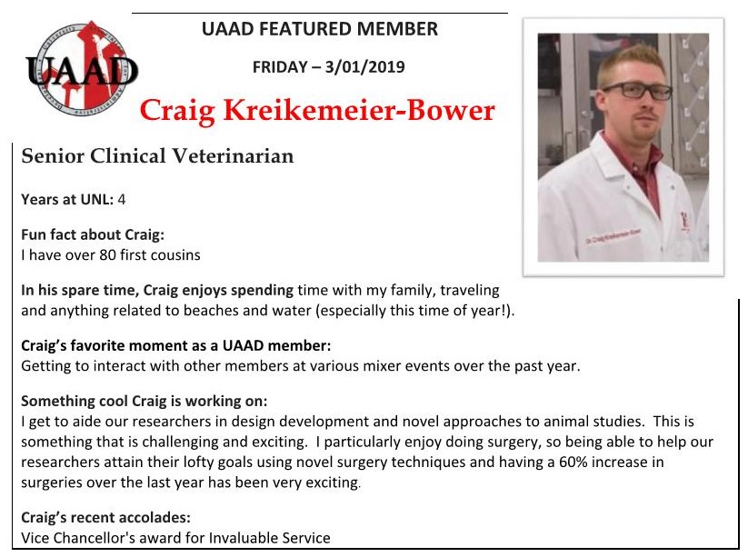 Monthly Member: Craig Kreikemeier-Bower