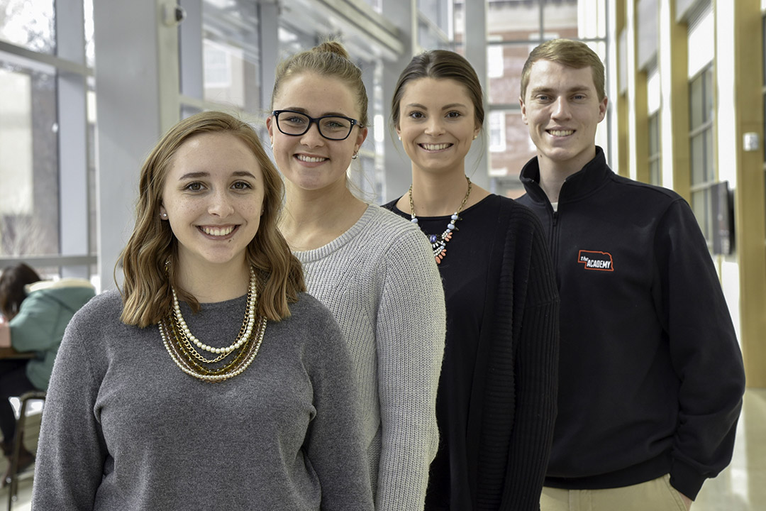 The Nebraska team challenged themselves to look beyond traditional banking, and used their business and architecture backgrounds to earn fourth place. Courtesy photo, College of Business