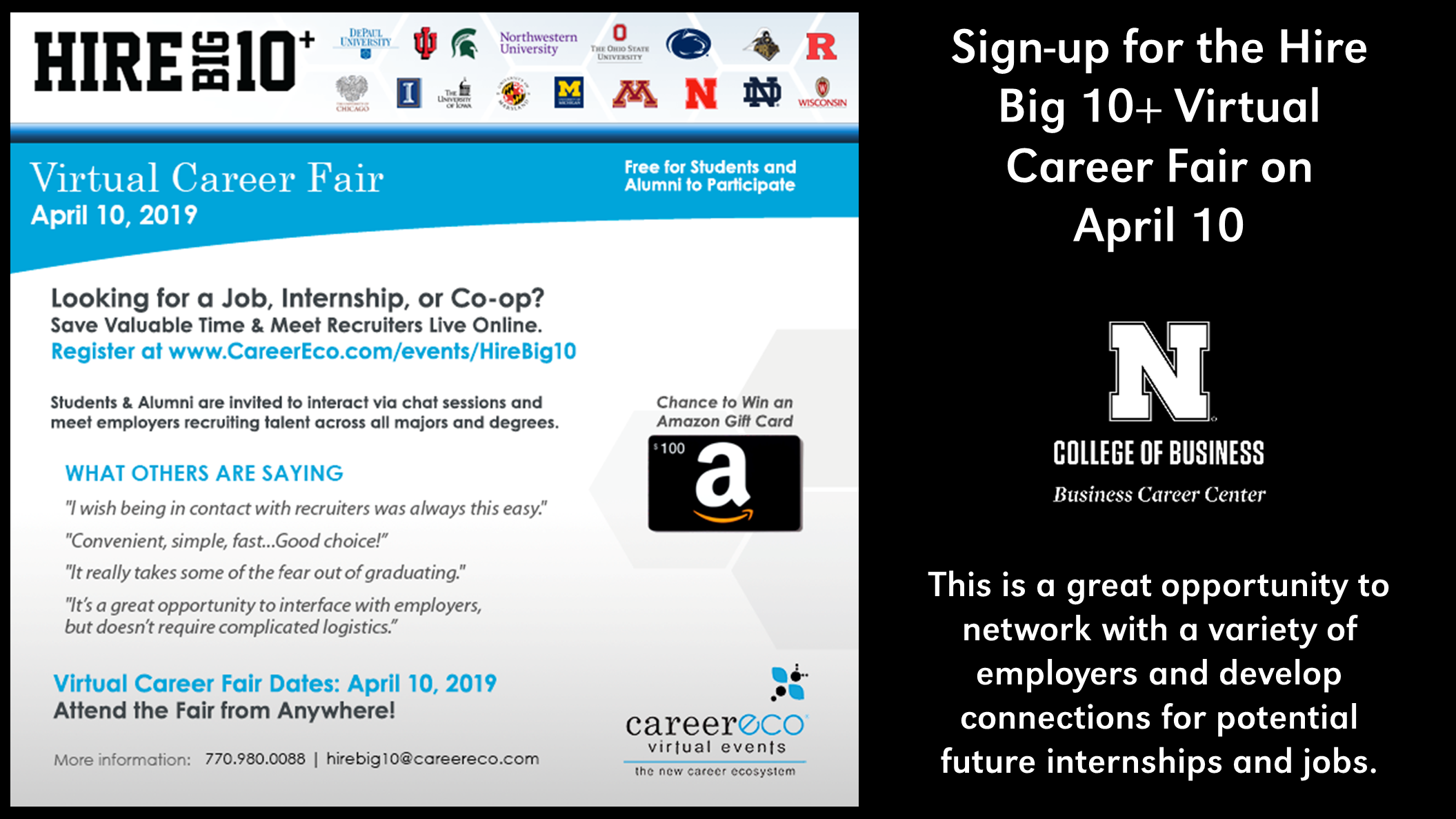 Hire Big 10+ Virtual Career Fair