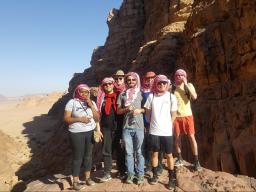 In addition to learning dynamic programming problem-solving strategies at Princess Sumaya University for Technology, the five Nebraska students also visited local world heritage sites and participated in cultural workshops. Courtesy photo from Tareq Daher