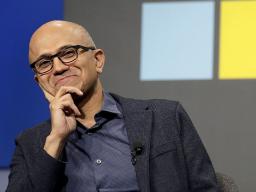 Satya Nadella and Jeff Raikes will speak at the Lied Center on April 18.