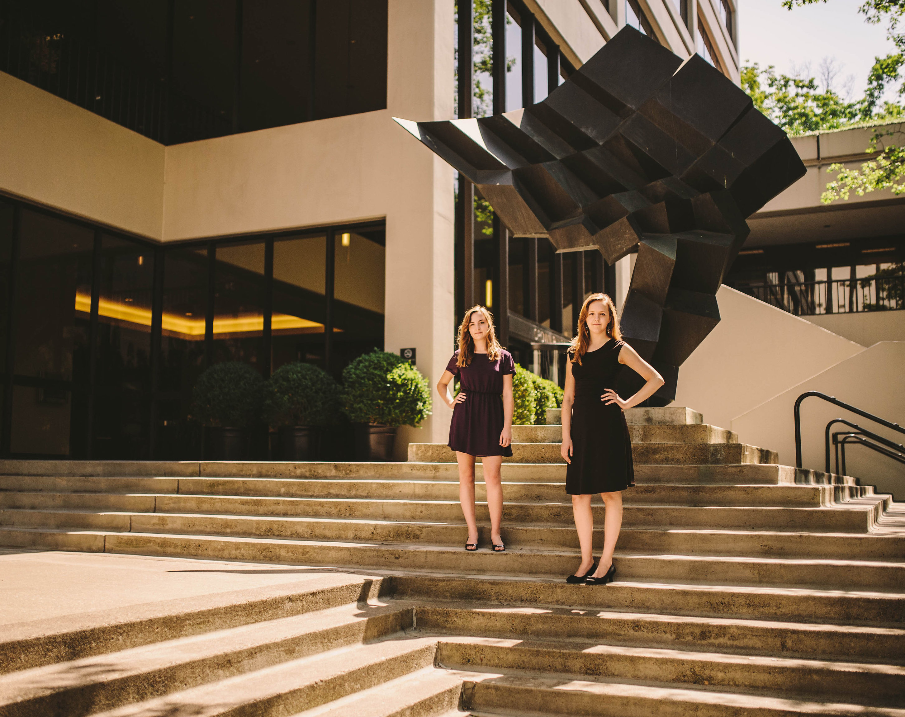 Colleen Carney (left, B.M. 2018) and her duo piano partner Melissa Terrall won first place at the National Federation of Music Clubs' Ellis Competition for Duo Pianists.