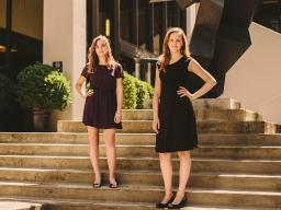 Colleen Carney (left, B.M. 2018) and her duo piano partner Melissa Terall won first place at the National Federation of Music Clubs' Ellis Competition for Duo Pianists.