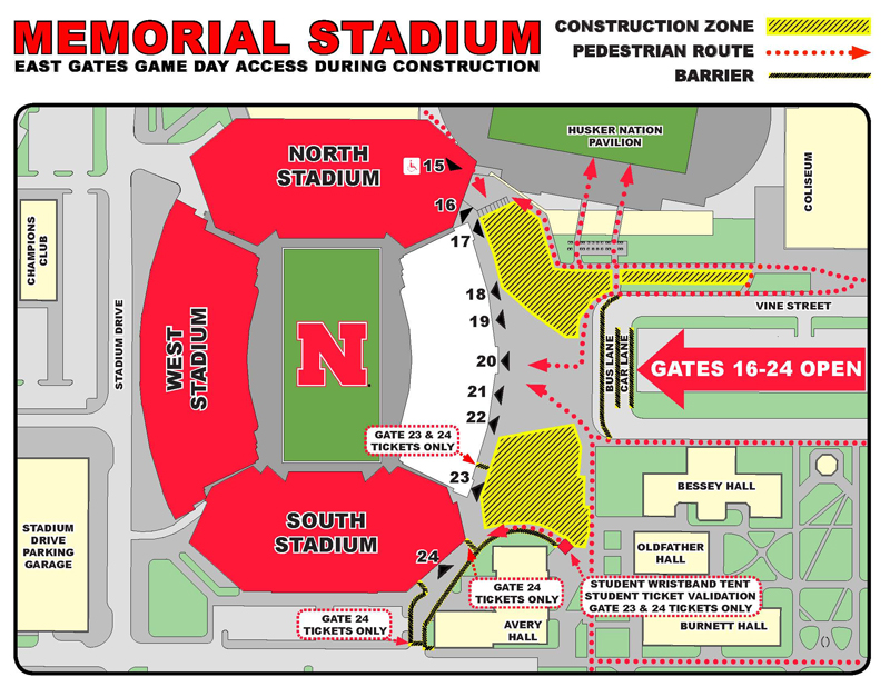 Nebraska Cornhuskers Stadium Seating Chart