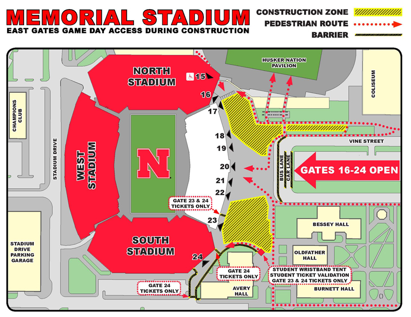 Stadium construction, roundabouts are new for Saturday Announce