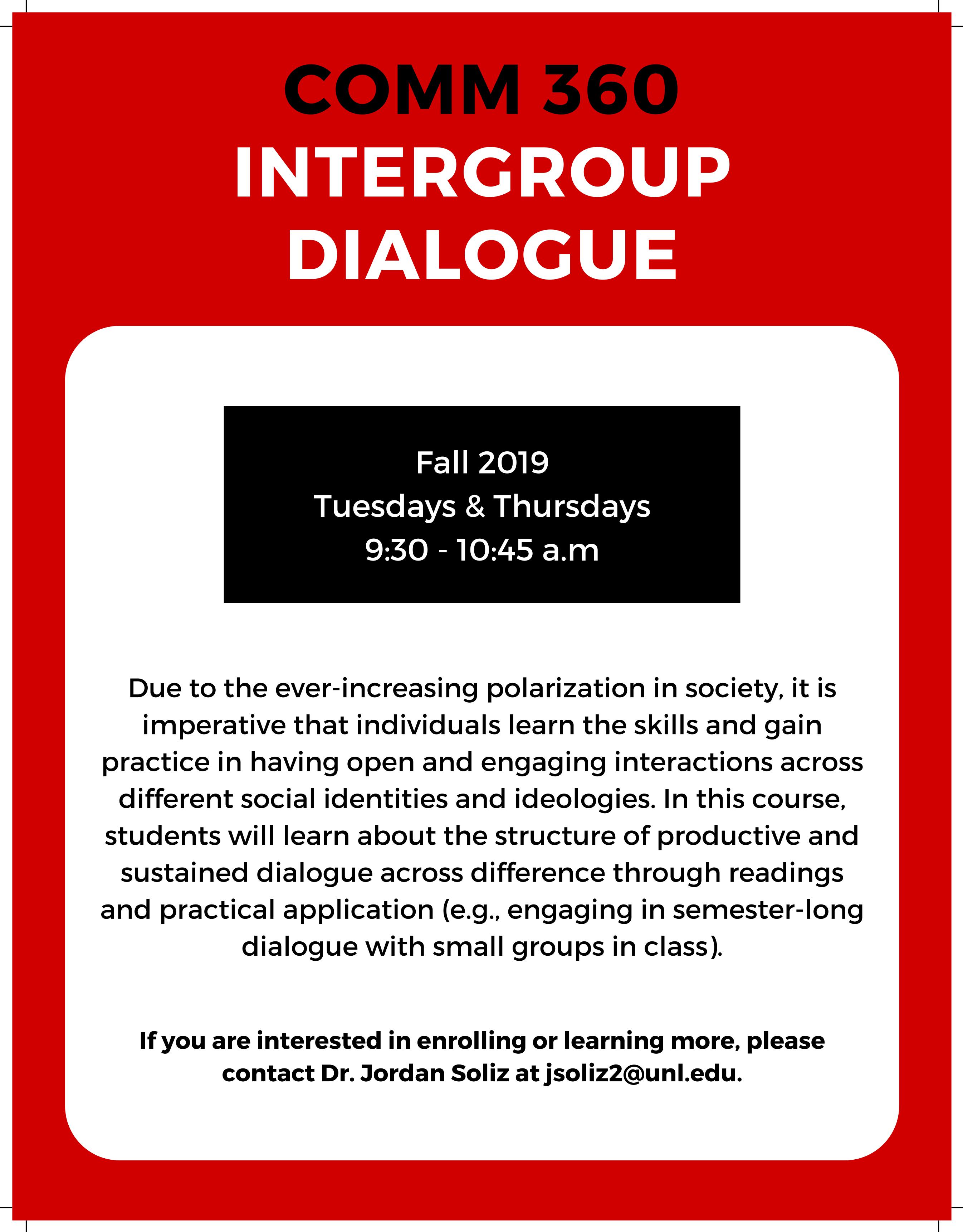 Join the Conversation and Enroll in Intergroup Dialogue!