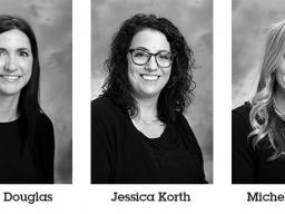 Omaha Public Schools teachers and Math in the Middle graduates Maggie Douglas and Jessica Korth and Primarily Math participant Michelle Meyer are three of the 15 Alice Buffett Outstanding Teacher Award winners for 2019.