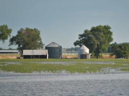 Flooded farm