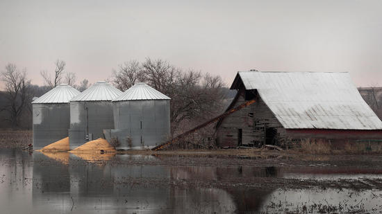 flooded grain bins