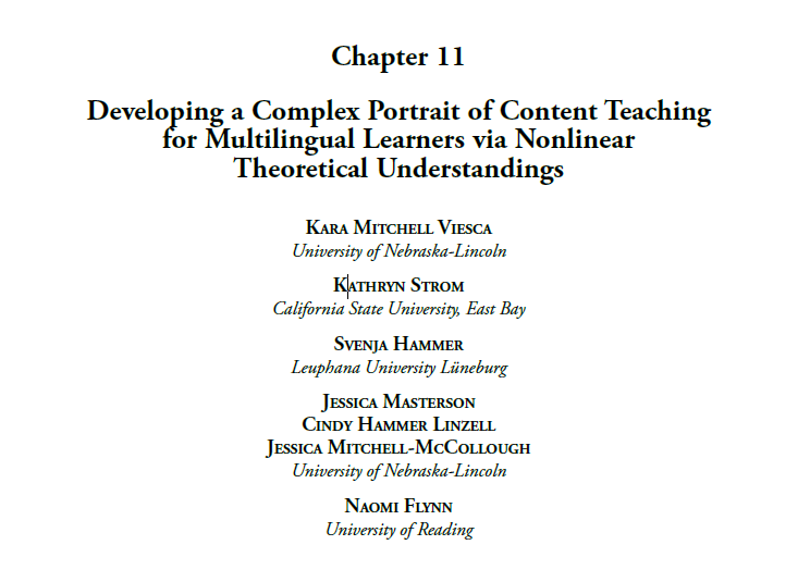 Developing a Complex Portrait of Content Teaching for Multilingual Learners via Nonlinear Theoretical Understandings