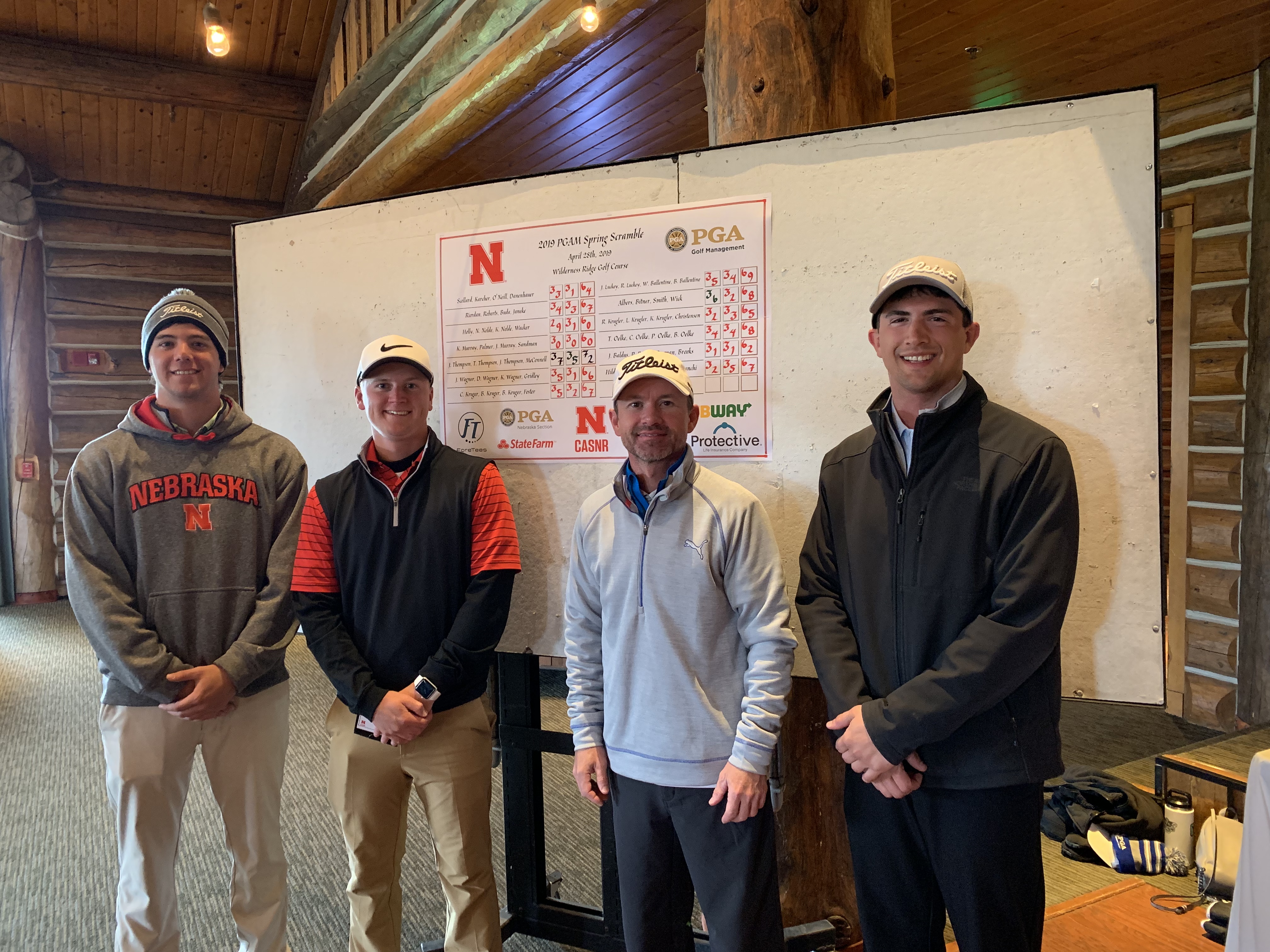 The Team of Palmer, Murray, Murray, and Sandman were victorious for the 2019 Spring Scramble with a Score of 60 on Sunday