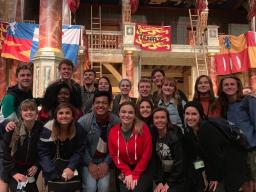 Eighteen students from the Johnny Carson School of Theatre and Film studied at London’s Globe Theatre this summer. Courtesy photo.