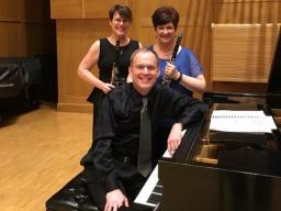 Denise Gainey (left) and Diane Barger will perform as the Amicitia Duo on Sept. 12 with Hixson-Lied Professor of Piano Mark Clinton.
