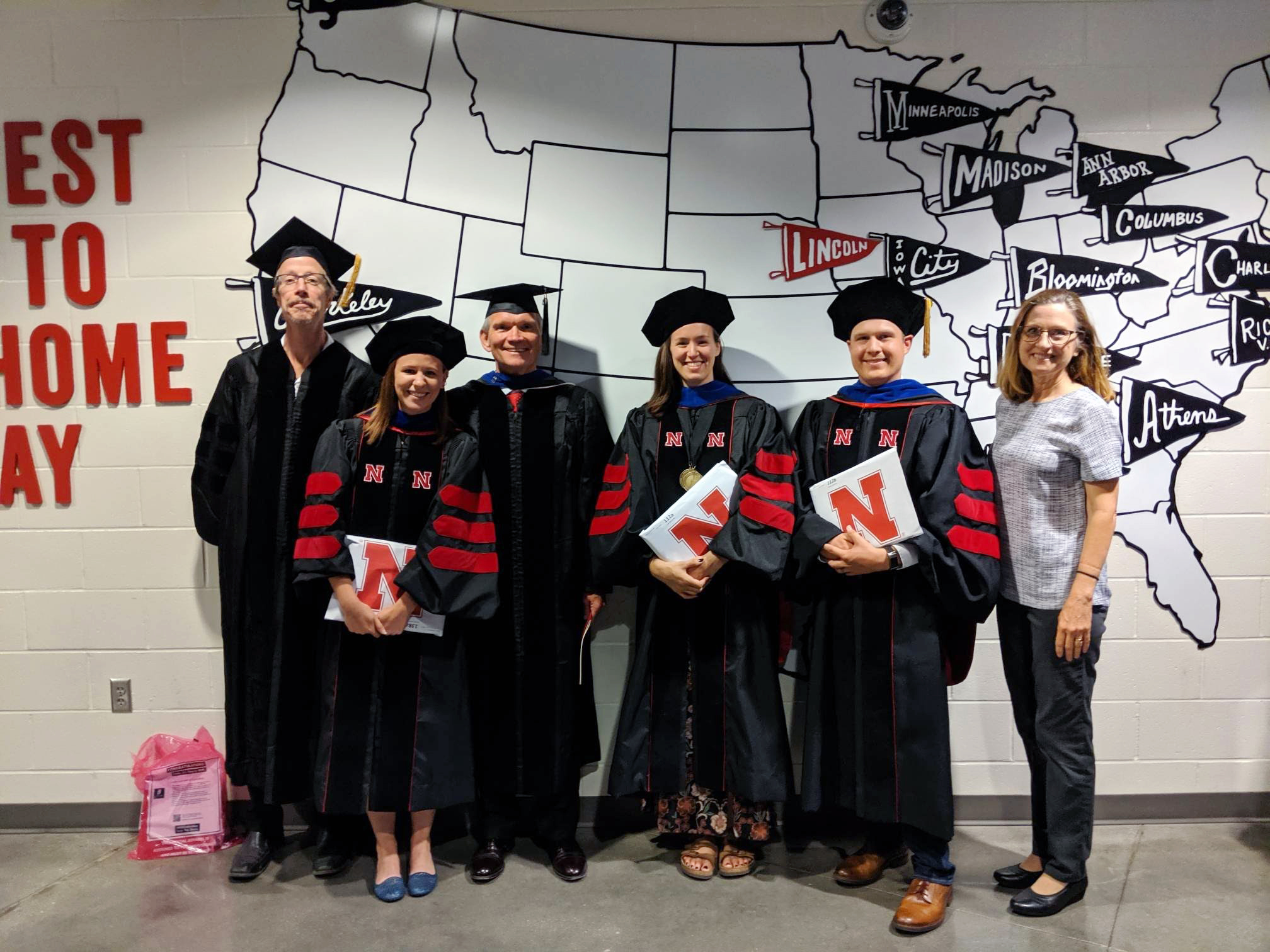 A few of our graduates during Nebraska commencement ceremonies on Aug. 17 at Pinnacle Bank Arena. | Elyse Watson, School of Natural Resources