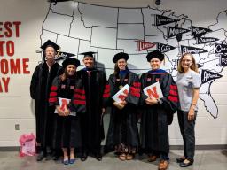 A few of our graduates during Nebraska commencement ceremonies on Aug. 17 at Pinnacle Bank Arena. | Elyse Watson, School of Natural Resources