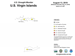 Over the  summer, the U.S. Drought Monitor expanded to include the U.S. Virgin Islands. | Courtesy the National Drought Mitigation Center