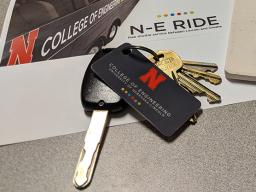 Key ring tags are available for priority seating on N-E Ride shuttles.