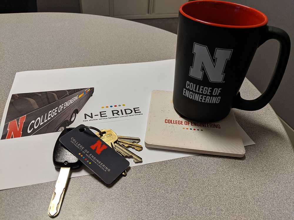 Key ring tags will be issued for priority seating for engineering faculty, staff and students on N-E Ride shuttles.