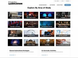 Welcome page of NYTimes inEducation website