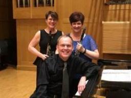 Denise Gainey (left) and Diane Barger will perform as the Amicitia Duo on Sept. 12 with Hixson-Lied Professor of Piano Mark Clinton. Courtesy photo.