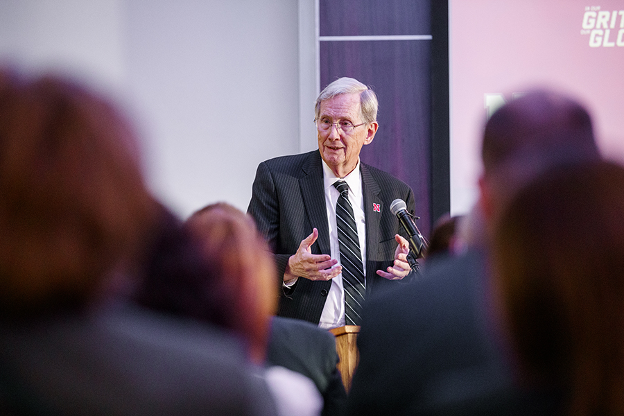 Jim Lewis announces the new $3.56 million grant, STEM CONNECT, on Aug. 30, 2019. Craig Chandler | University Communication