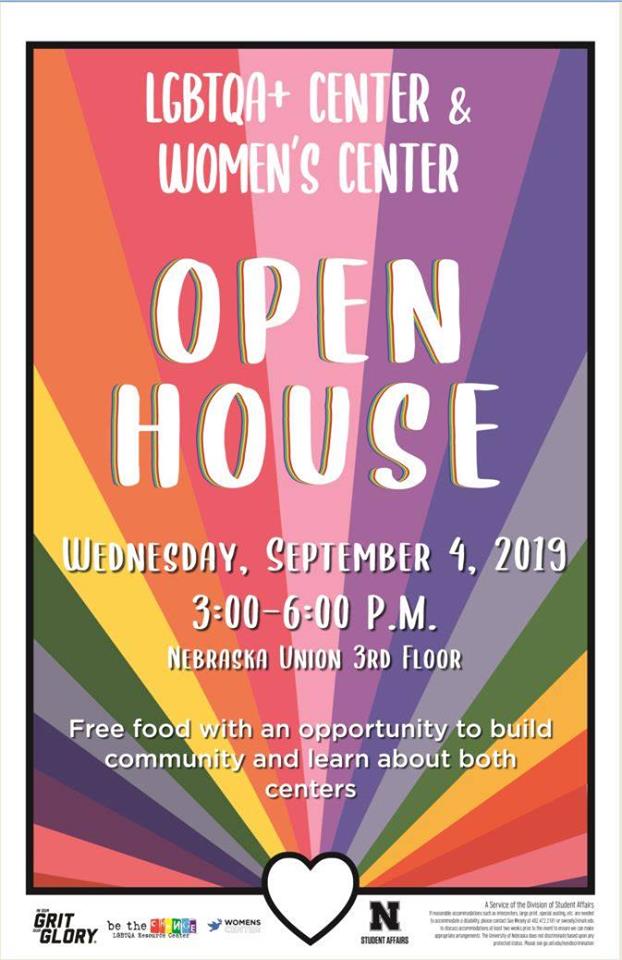 Build community and learn about resources at the LGBTQA+ Center and Women's Center Open House.