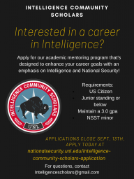 Intelligence Community Scholars Applications DUE