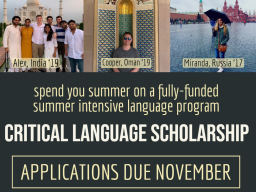 Critical Language Scholarship DUE November