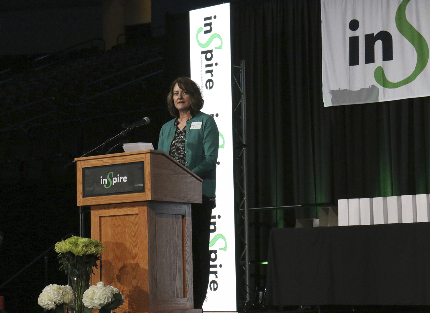  Tracy Anderson at the 2019 Inspire Luncheon at Pinnacle Bank Arena on Sept. 18, 2019.