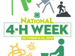 National 4-H Week will be held October 6-12, 2019.