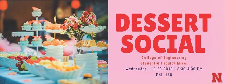 Dessert Social on Oct. 23 is opportunity to connect with freshman students in some of the COE first-year programs.