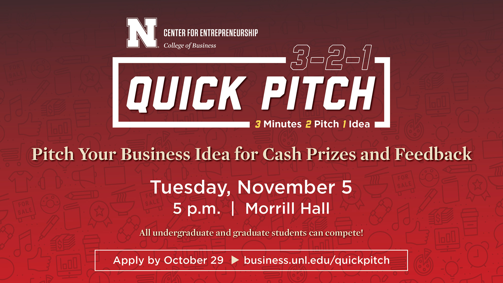 3-2-1 Quick Pitch Competition