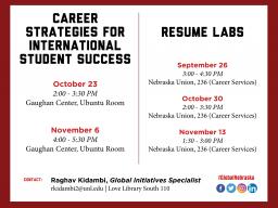International Student Career Strategies and Resume Labs