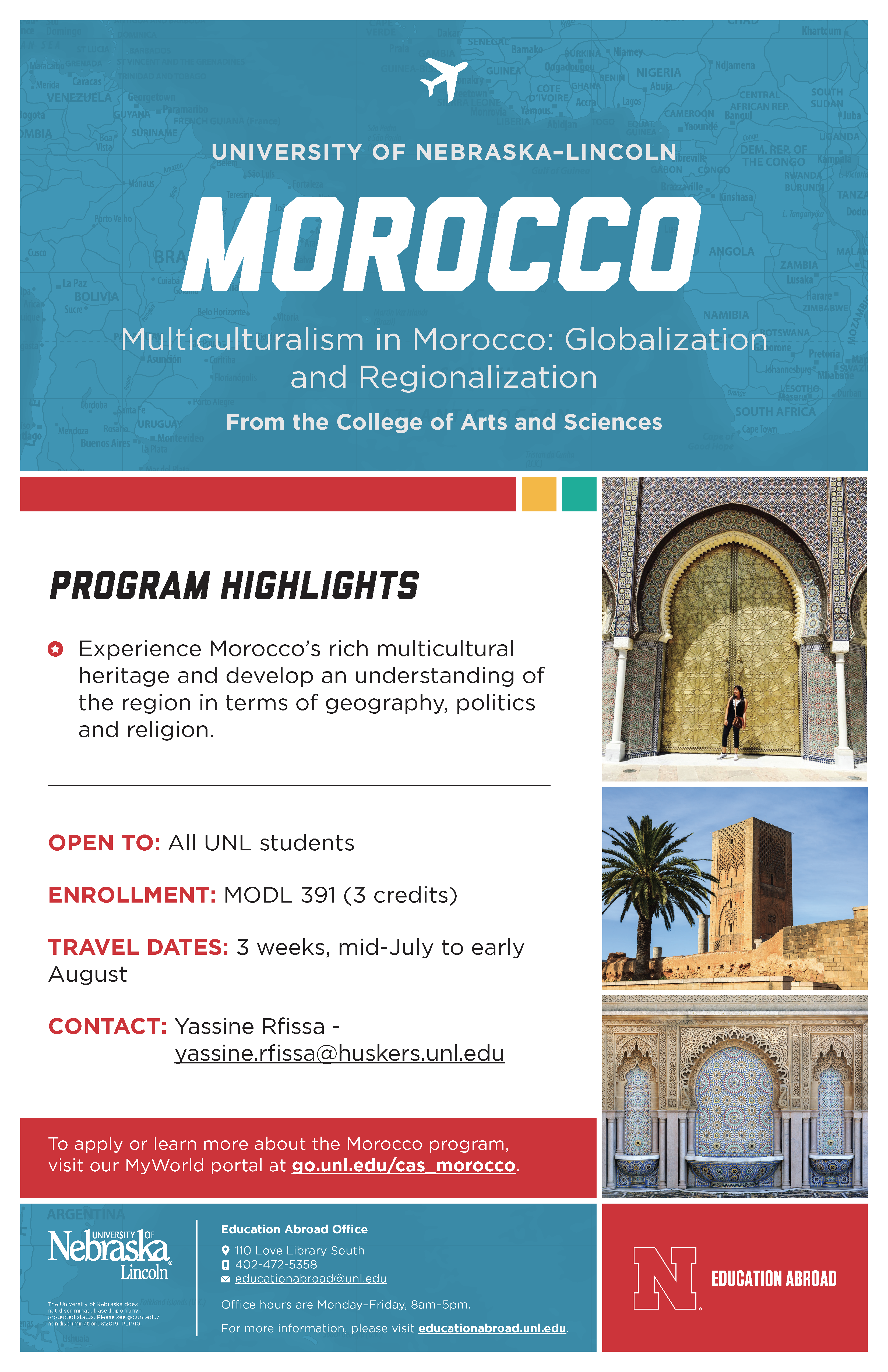New UNL-Faculty Led Program To Morocco Poster