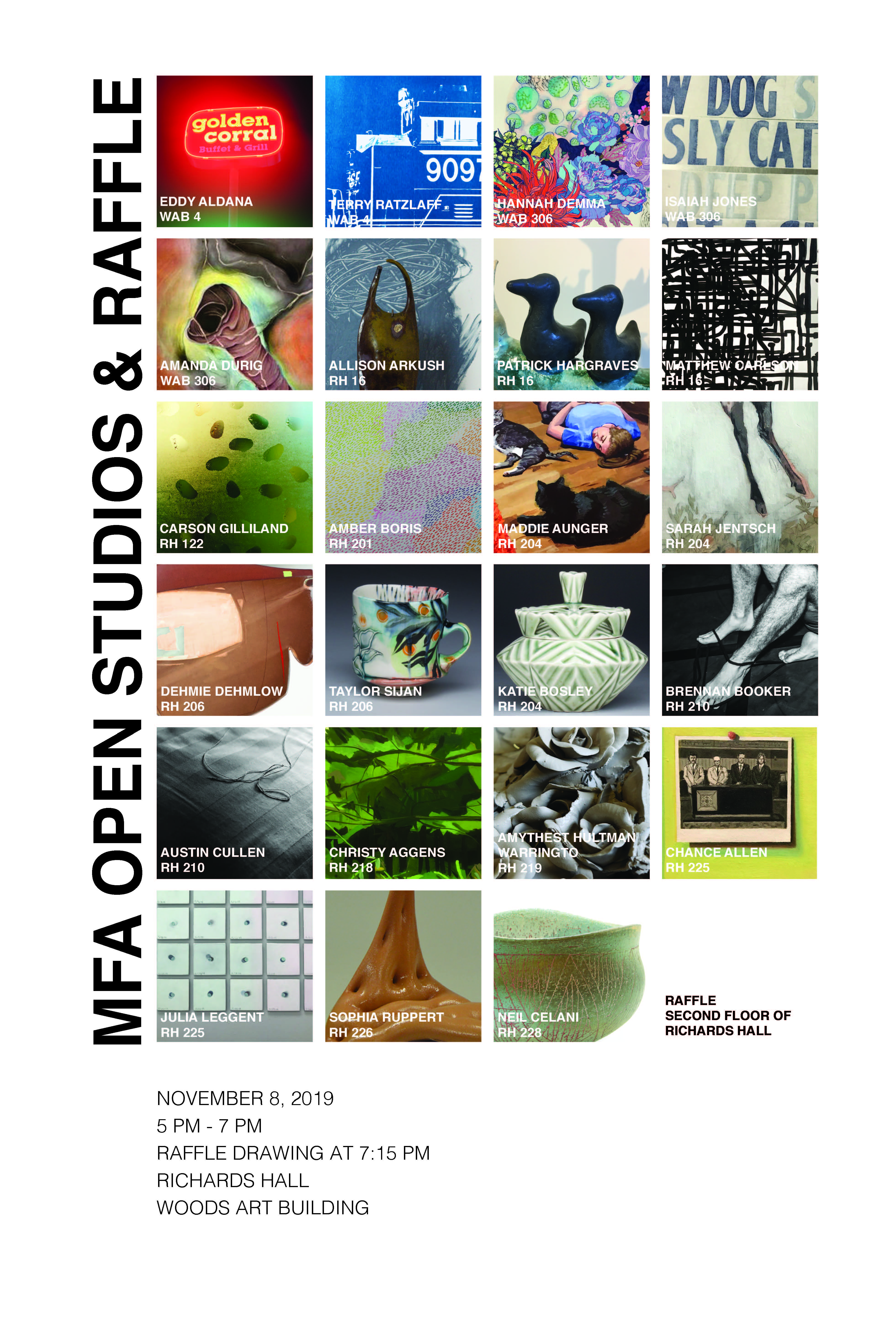 MFA Open Studios will take place on Nov. 8th from 5-7 p.m.