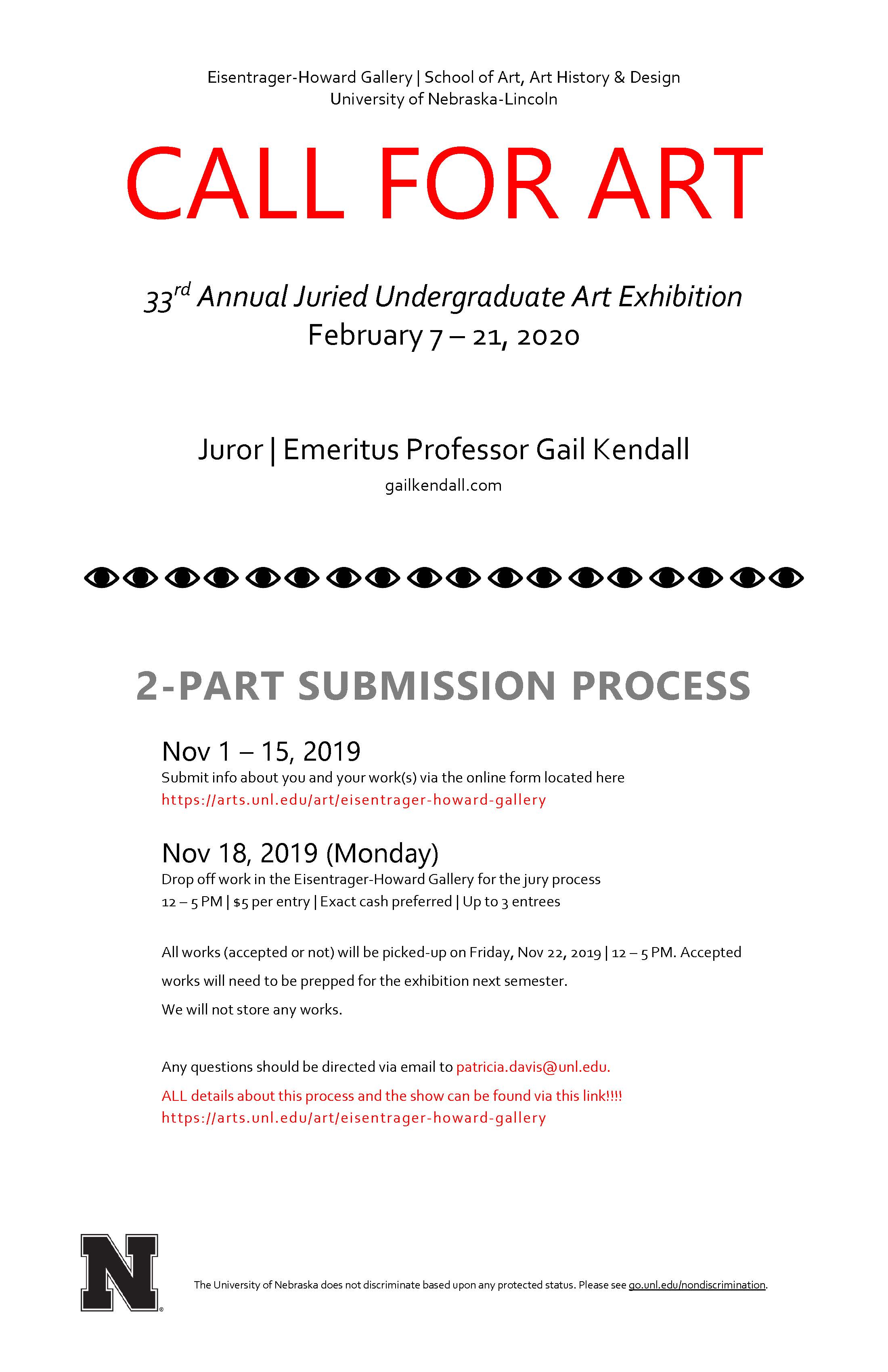 33rd Annual Undergraduate Juried Exhibition Applications Open