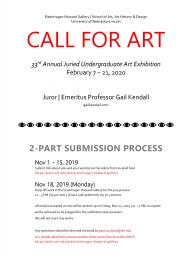 33rd Annual Undergraduate Juried Exhibition Applications Open