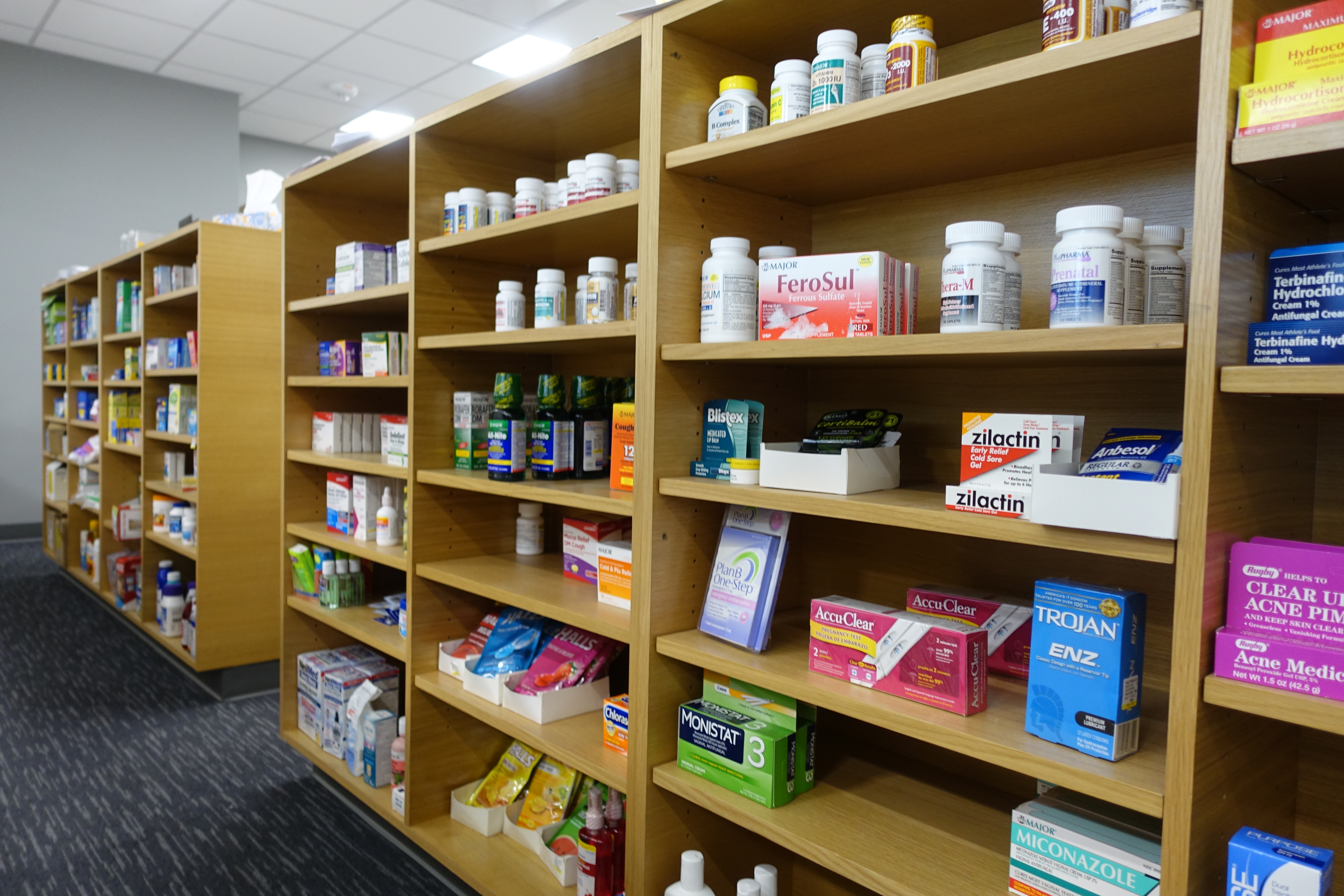 The University Health Center pharmacy offers more than 100 over-the-counter products — most for less than $5.