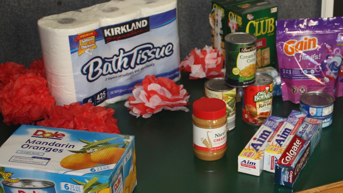 Canned foods, toothpaste, personal hygiene items, school supplies, and cleaning supplies are accepted for donation at Husker Pantry.