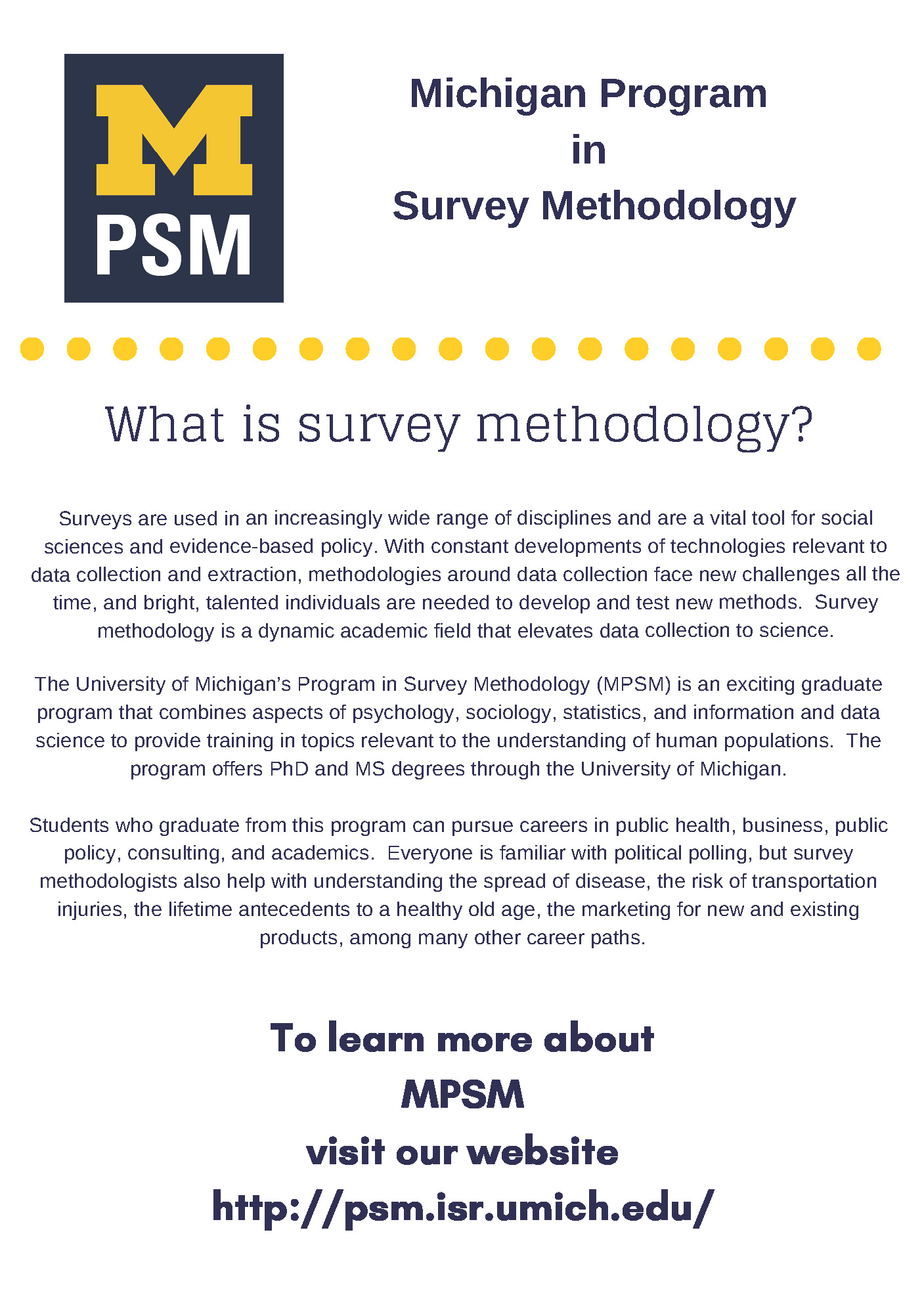 Michigan Program in Survey Methodology