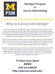 Michigan Program in Survey Methodology