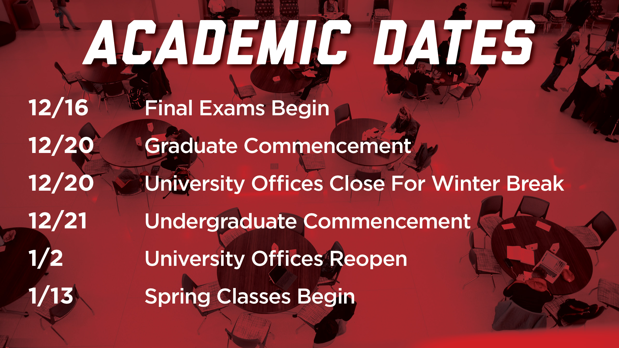 Academic Dates Announce University of Nebraska Lincoln