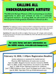 Call for Entry! Juried Undergraduate Student Exhibition Opportunity at The Albrecht-Kemper Museum of Art