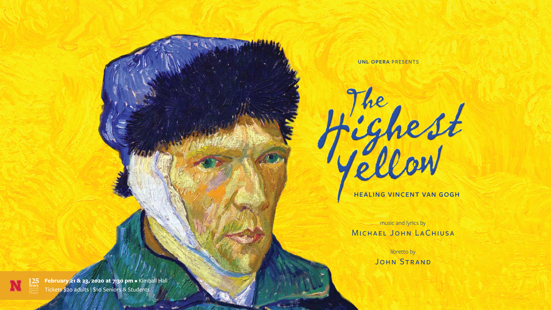 UNL Opera presents "The Highest Yellow: Healing Vincent Van Gogh" on Feb. 21 and 23 in Kimball Recital Hall.