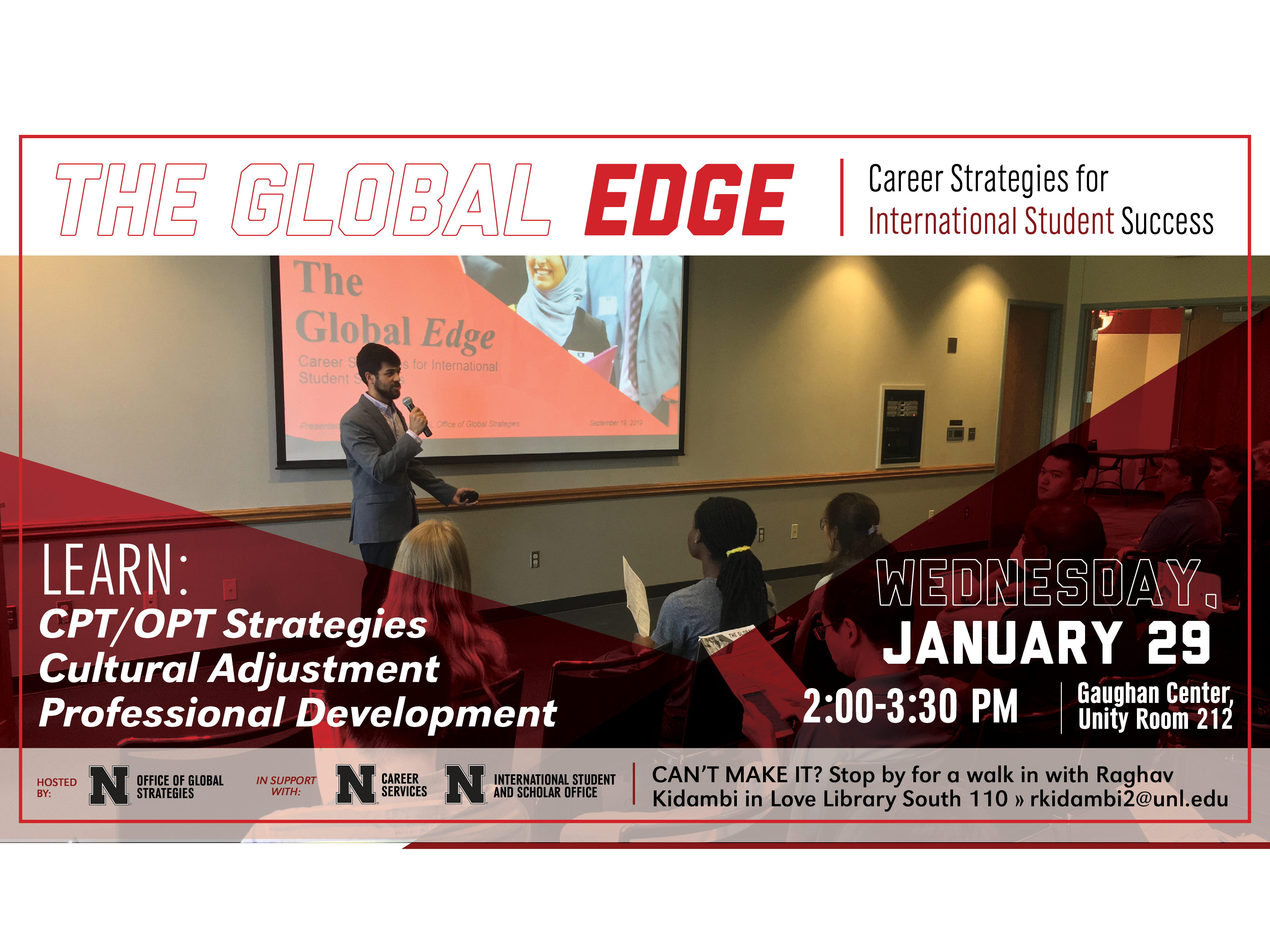 Attend Career Strategies for International Student Success on Jan. 29